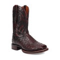 DAN POST Boots Dan Post Men's Black Cherry Alamosa Ostrich Exotic Western Boots DP5012