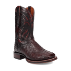 DAN POST Boots Dan Post Men's Black Cherry Alamosa Ostrich Exotic Western Boots DP5012