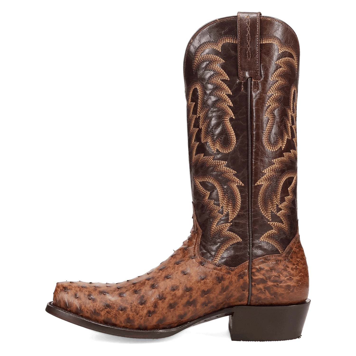 DAN POST Boots Dan Post Men's Brass Marco Full Quill Ostrich Exotic Boots DP7063