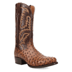 DAN POST Boots Dan Post Men's Brass Marco Full Quill Ostrich Exotic Boots DP7063