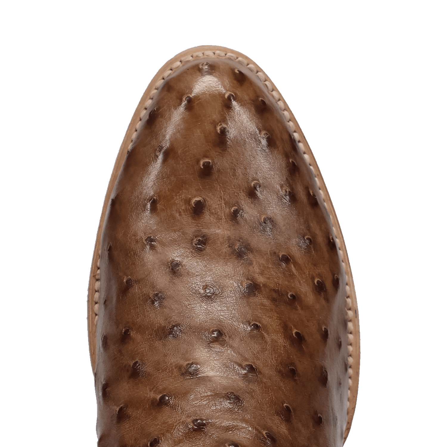 DAN POST Boots Dan Post Men's Brown Gauge Full Quill Ostrich Exotic Western Boots DP7130