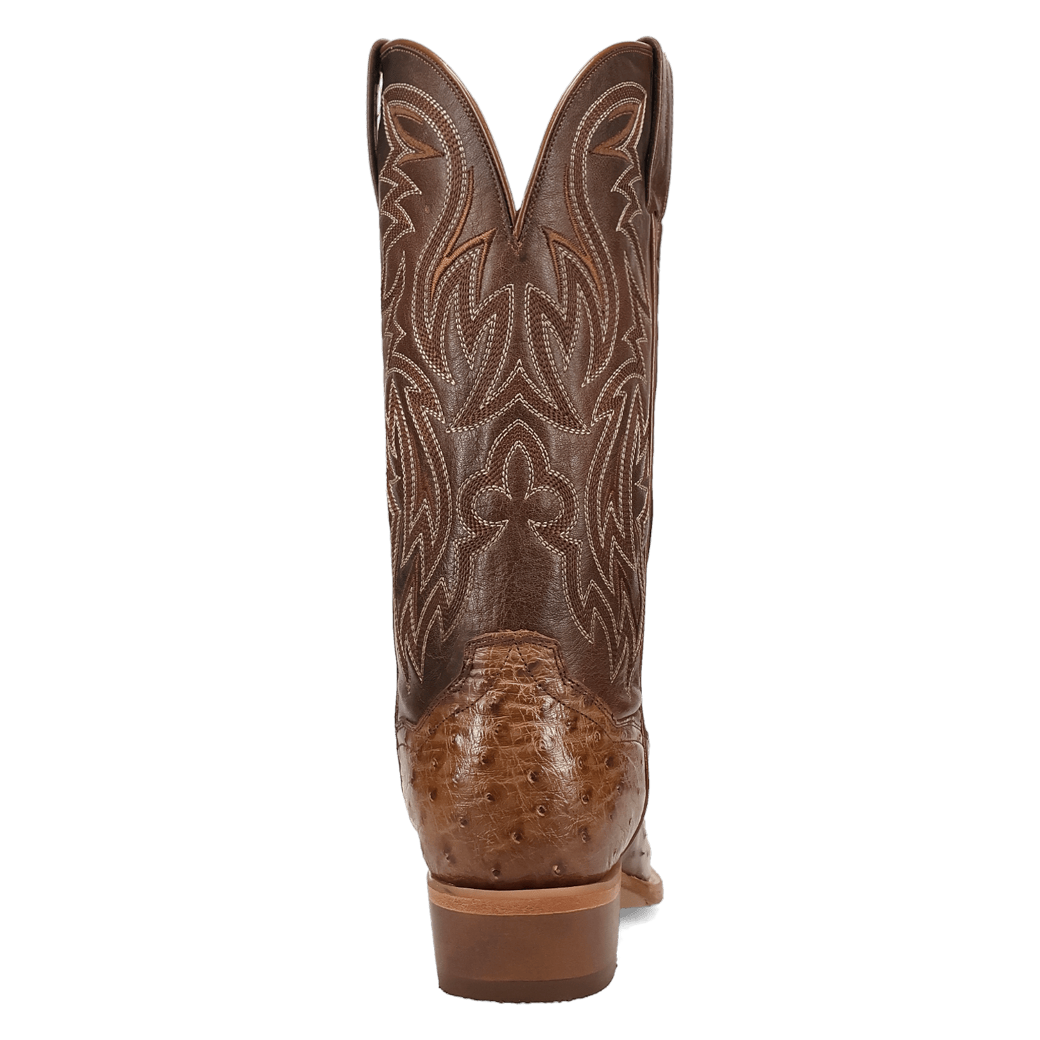 DAN POST Boots Dan Post Men's Brown Gauge Full Quill Ostrich Exotic Western Boots DP7130