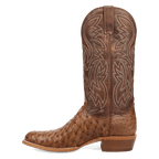 DAN POST Boots Dan Post Men's Brown Gauge Full Quill Ostrich Exotic Western Boots DP7130