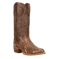 DAN POST Boots Dan Post Men's Brown Gauge Full Quill Ostrich Exotic Western Boots DP7130