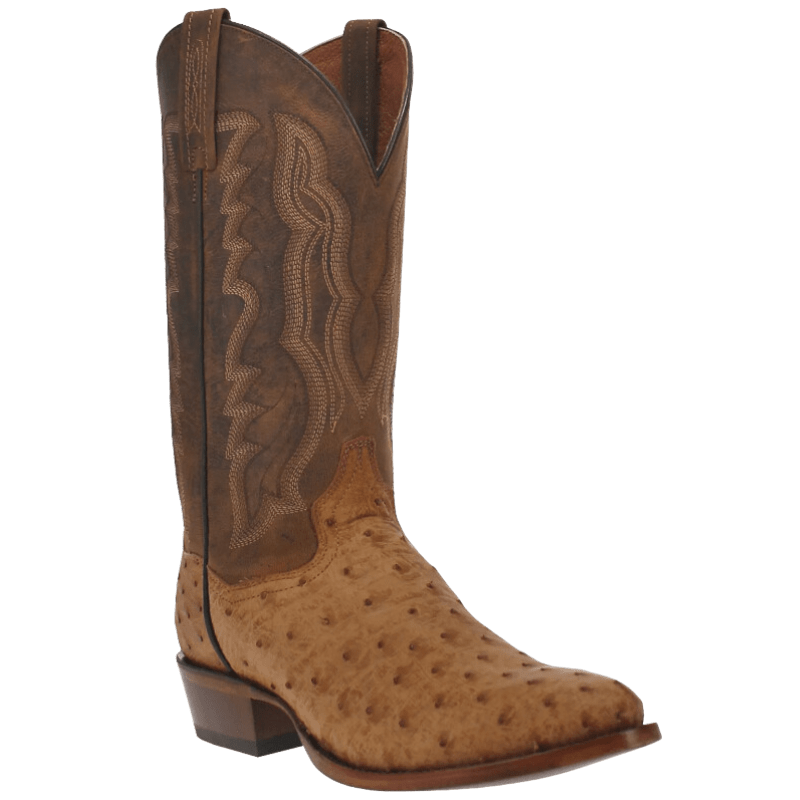 Dan Post Boots Dan Post Men's Gehrig Saddle Full Quill Ostrich Western Boots DP3077