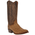 Dan Post Boots Dan Post Men's Gehrig Saddle Full Quill Ostrich Western Boots DP3077