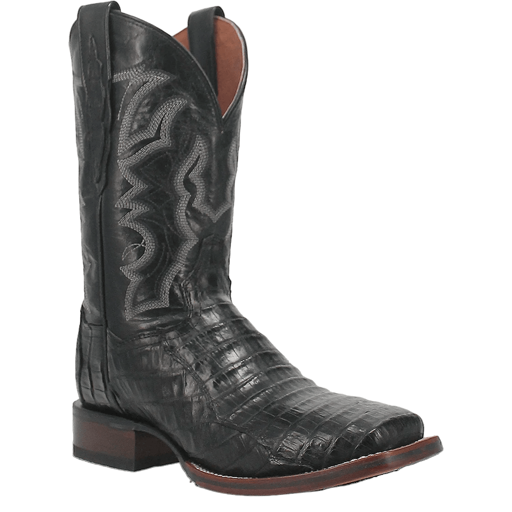 DAN POST Boots Dan Post Men's Kingsly Black Caiman Exotic Boots DP4805