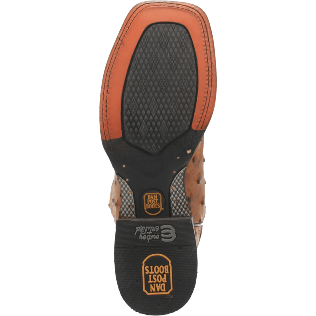 DAN POST Boots Dan Post Men's Saddle Tan Alamosa Full Quill Ostrich Exotic Boots DP3876