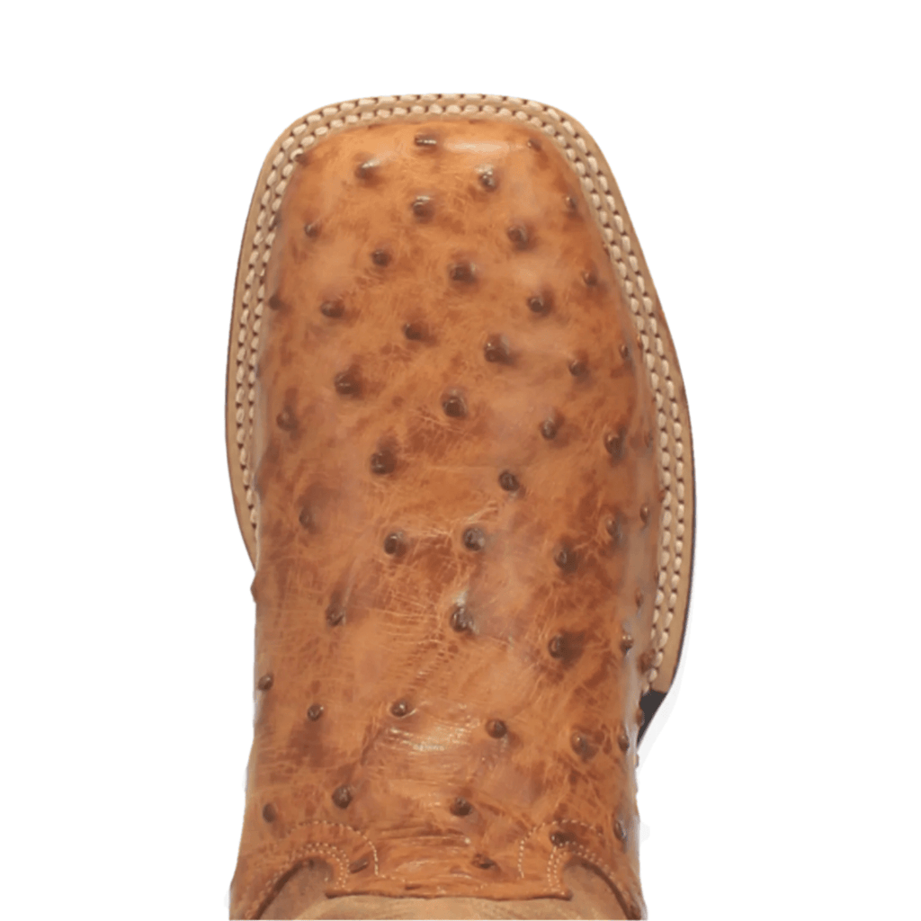 DAN POST Boots Dan Post Men's Saddle Tan Alamosa Full Quill Ostrich Exotic Boots DP3876