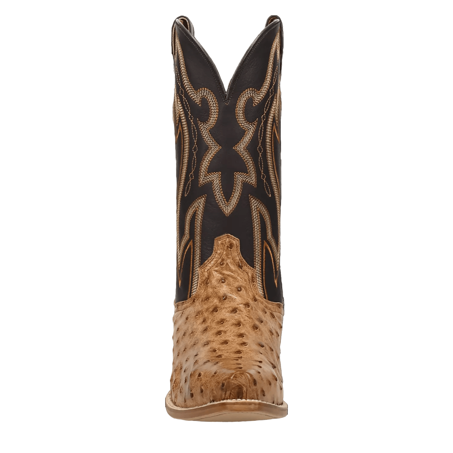 DAN POST Boots Dan Post Men's Tan Grit Full Quill Ostrich Exotic Boots DP7121