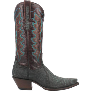 DAN POST Boots Dan Post Women's Drifter Turquoise/Brown Snip Toe Exotic Western Boots DP3007