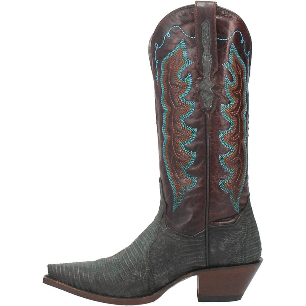 DAN POST Boots Dan Post Women's Drifter Turquoise/Brown Snip Toe Exotic Western Boots DP3007