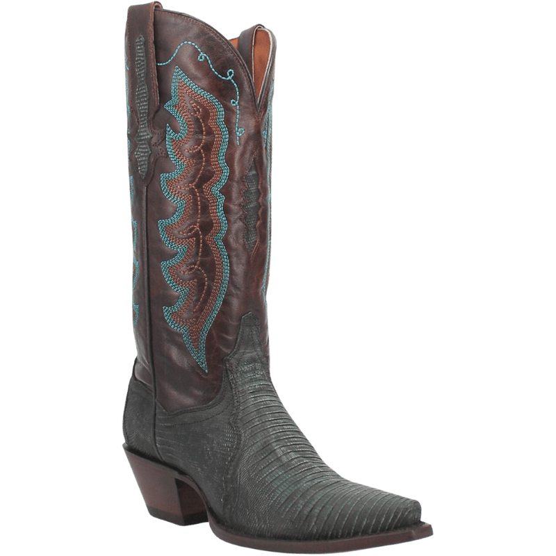 Dan Post Women's Drifter Turquoise/Brown Snip Toe Exotic Western Boots ...
