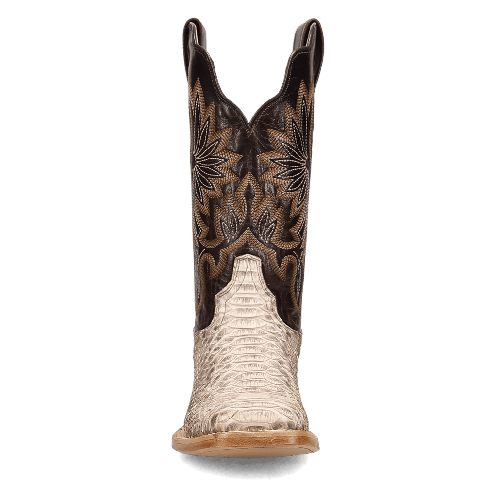 DAN POST Boots Dan Post Women's Natural/Chocolate Amara Python Exotic Boots DP5282