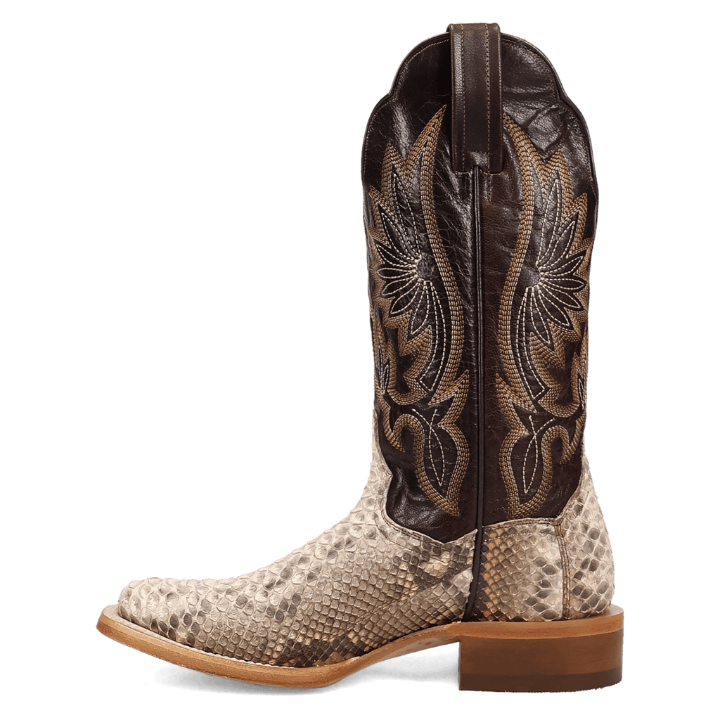 DAN POST Boots Dan Post Women's Natural/Chocolate Amara Python Exotic Boots DP5282