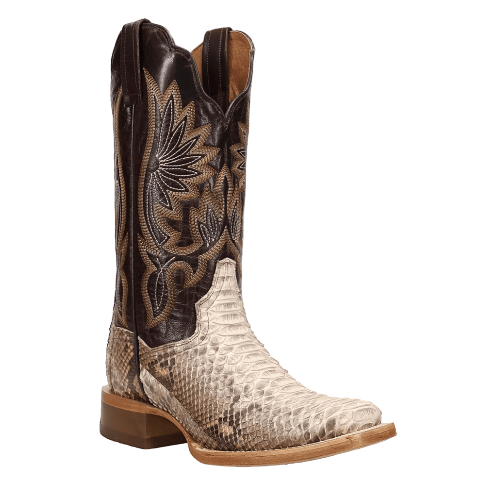 DAN POST Boots Dan Post Women's Natural/Chocolate Amara Python Exotic Boots DP5282