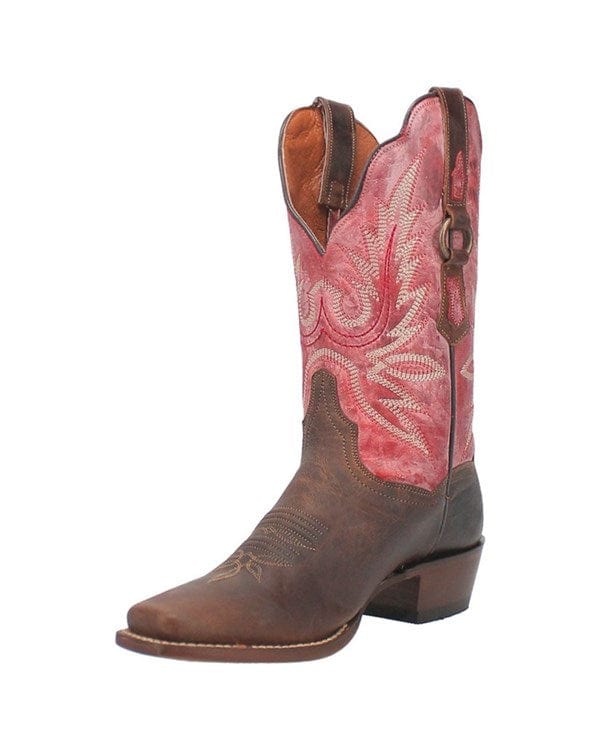 DAN POST Boots Dan Post Women's Tamra Brown/Pink Square Toe Western Boots DP4098