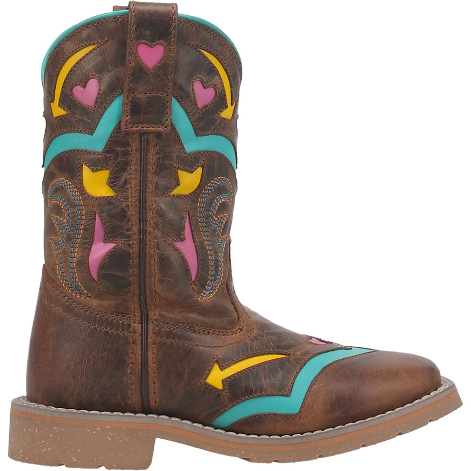 Dan Post Kid's Seneca Brown Square Toe Western Boots DPC2919