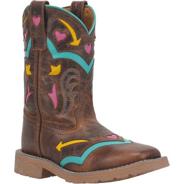 Dan Post Kid's Seneca Brown Square Toe Western Boots DPC2919