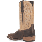 Dan Post Boots Laredo Women's Delaney Dark Brown/Bone Square Toe Western Boots 5946