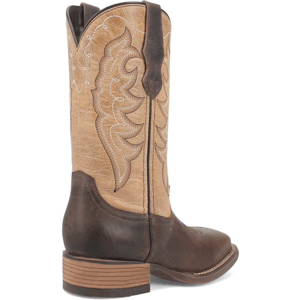 Dan Post Boots Laredo Women's Delaney Dark Brown/Bone Square Toe Western Boots 5946