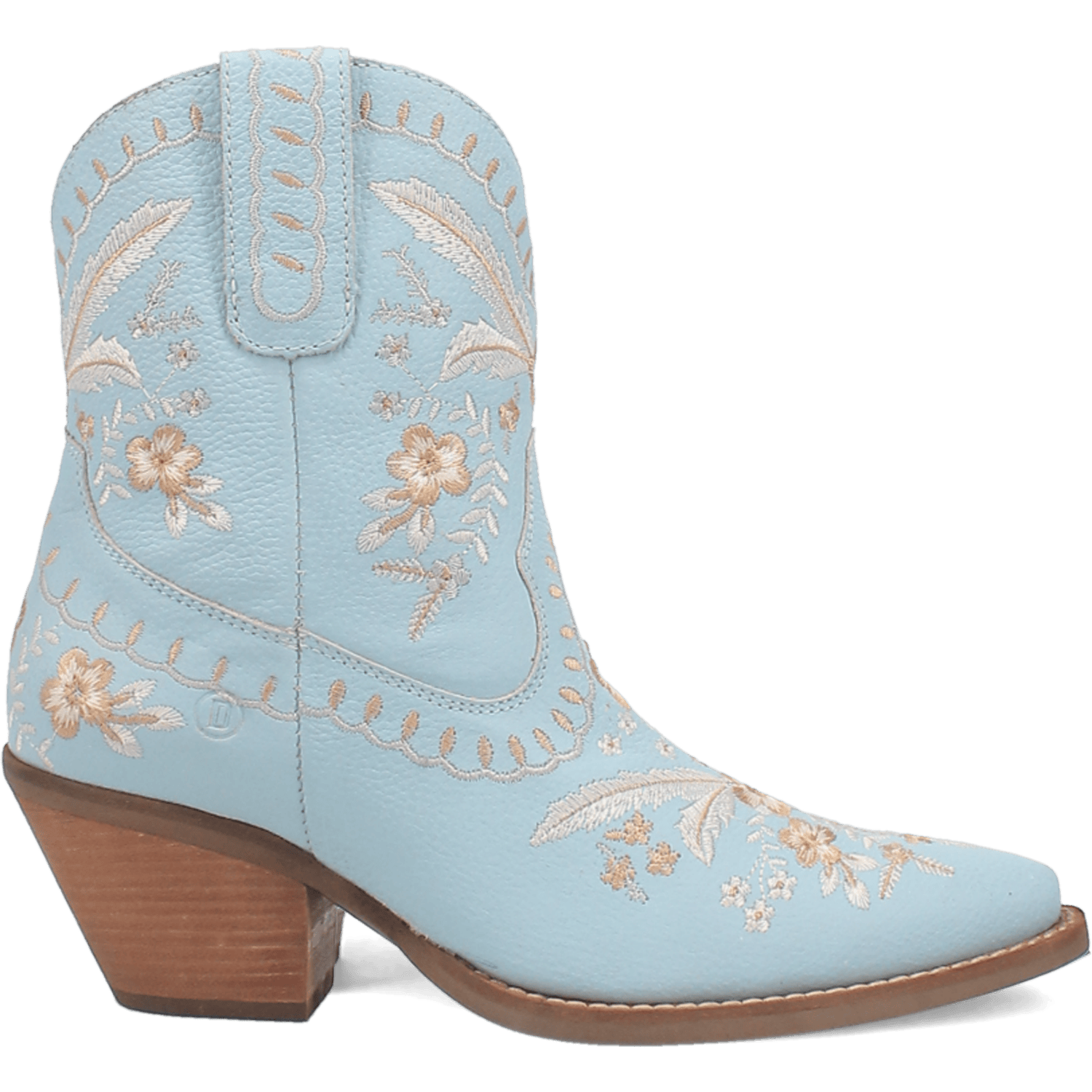 DINGO Boots Dingo Women’s Primrose Blue Floral Ankle Western Booties DI 748