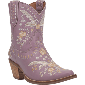DINGO Boots Dingo Women’s #Primrose Lavender Floral Ankle Western Booties DI 748
