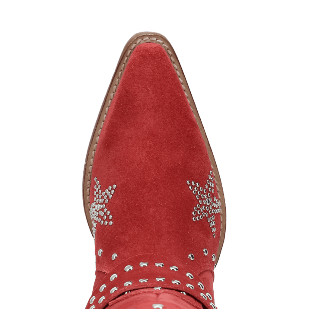 DINGO Boots Dingo Women's Red Lucky Stars Suede Leather Western Boots DI2350-RD