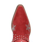 DINGO Boots Dingo Women's Red Lucky Stars Suede Leather Western Boots DI2350-RD