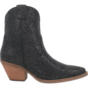 DINGO Boots Dingo Women's Rhinestone Cowgirl Black Leather Booties DI 577
