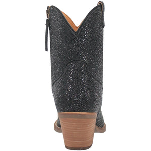 DINGO Boots Dingo Women's Rhinestone Cowgirl Black Leather Booties DI 577