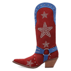 DINGO Boots Dingo Women's RWB Lucky Stars Suede Leather Western Boots DI2350-MU