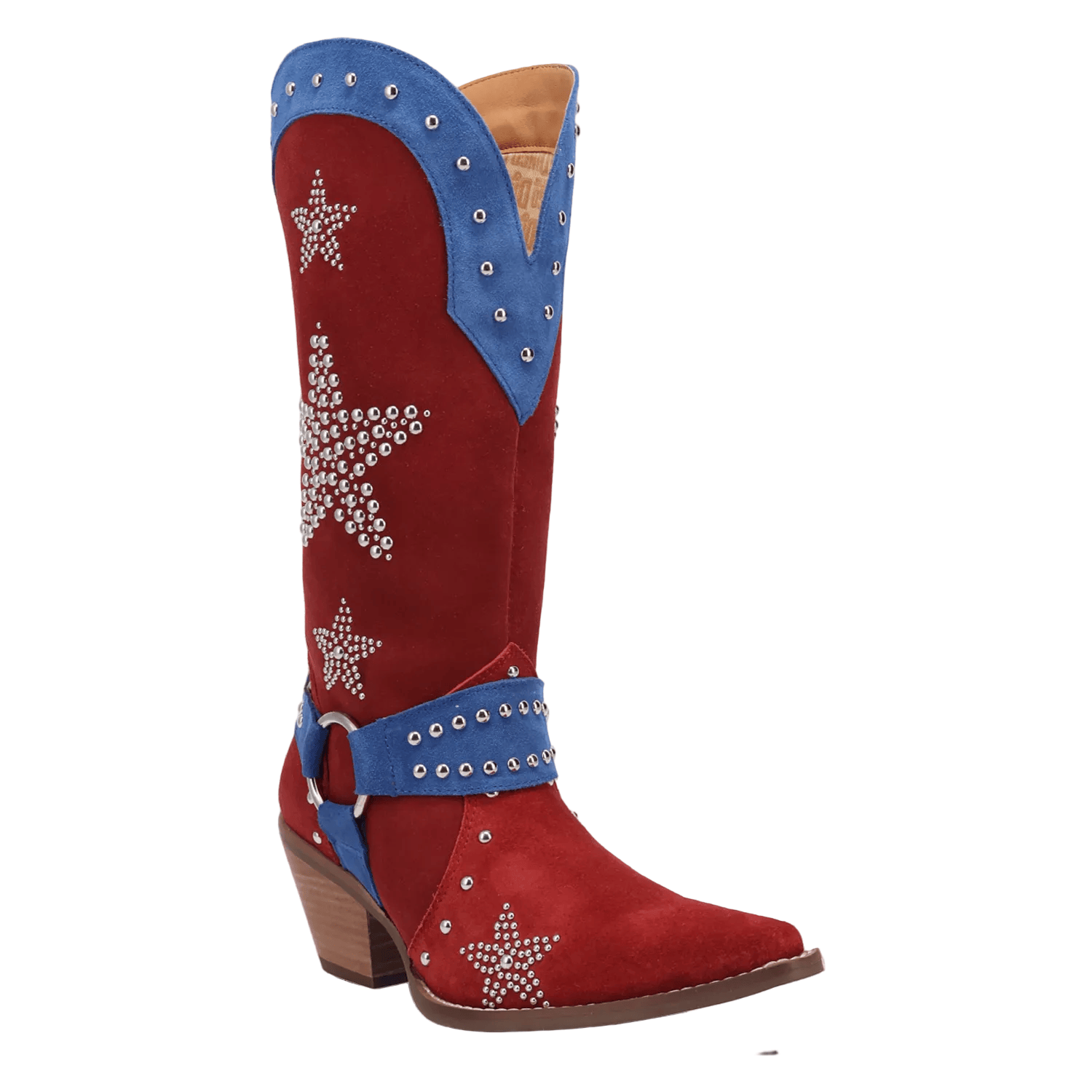 DINGO Boots Dingo Women's RWB Lucky Stars Suede Leather Western Boots DI2350-MU