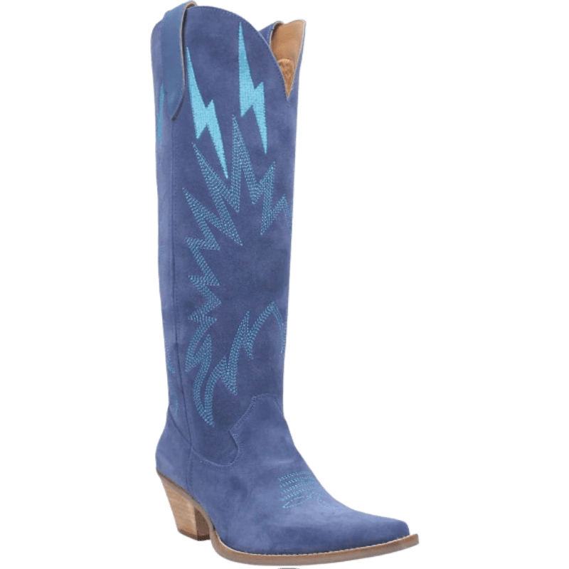 DINGO Boots Dingo Women's Thunder Road Blue Leather Boot DI 597