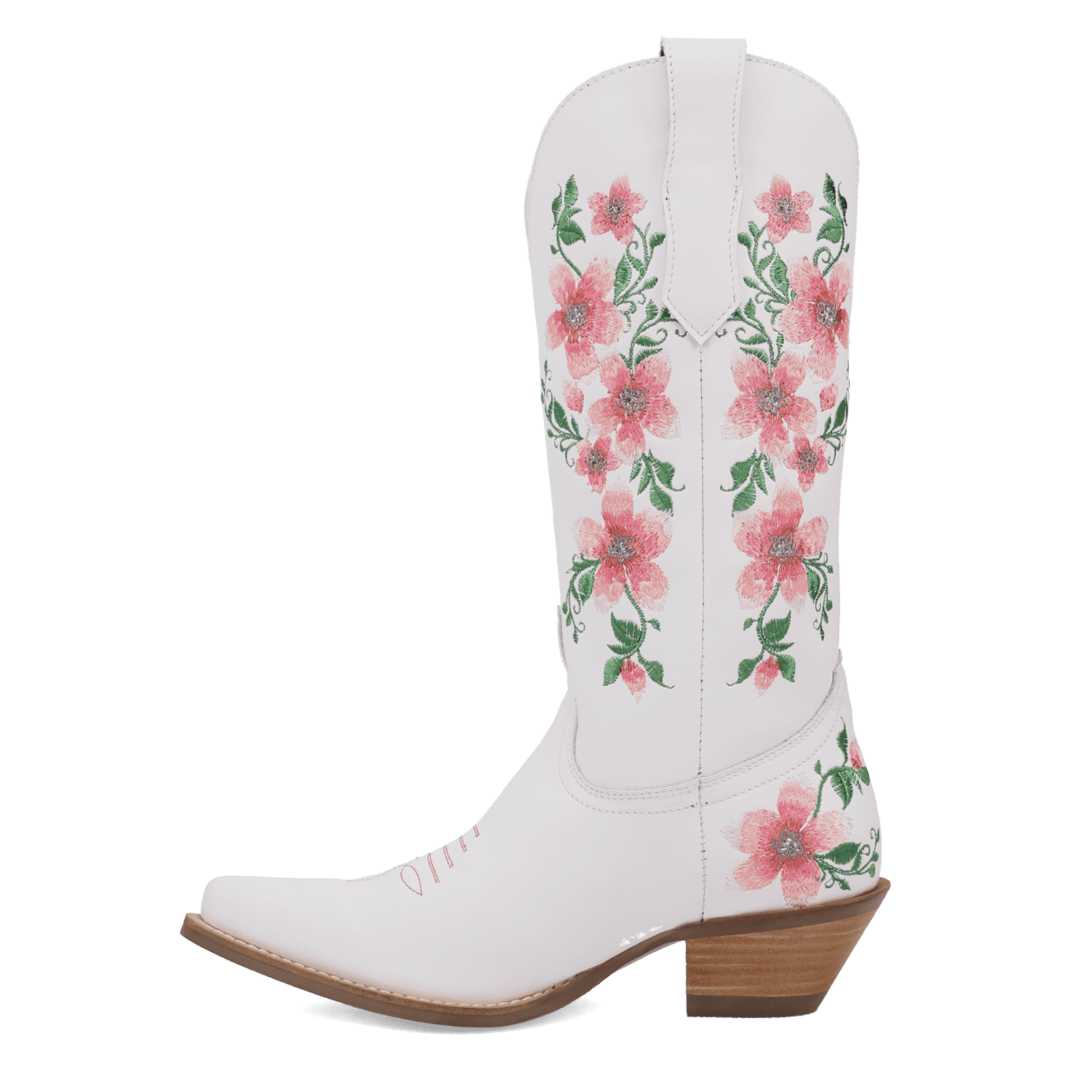 DINGO Boots Dingo Women's White and Pink Floral Posie Western Boots DI2344-PK