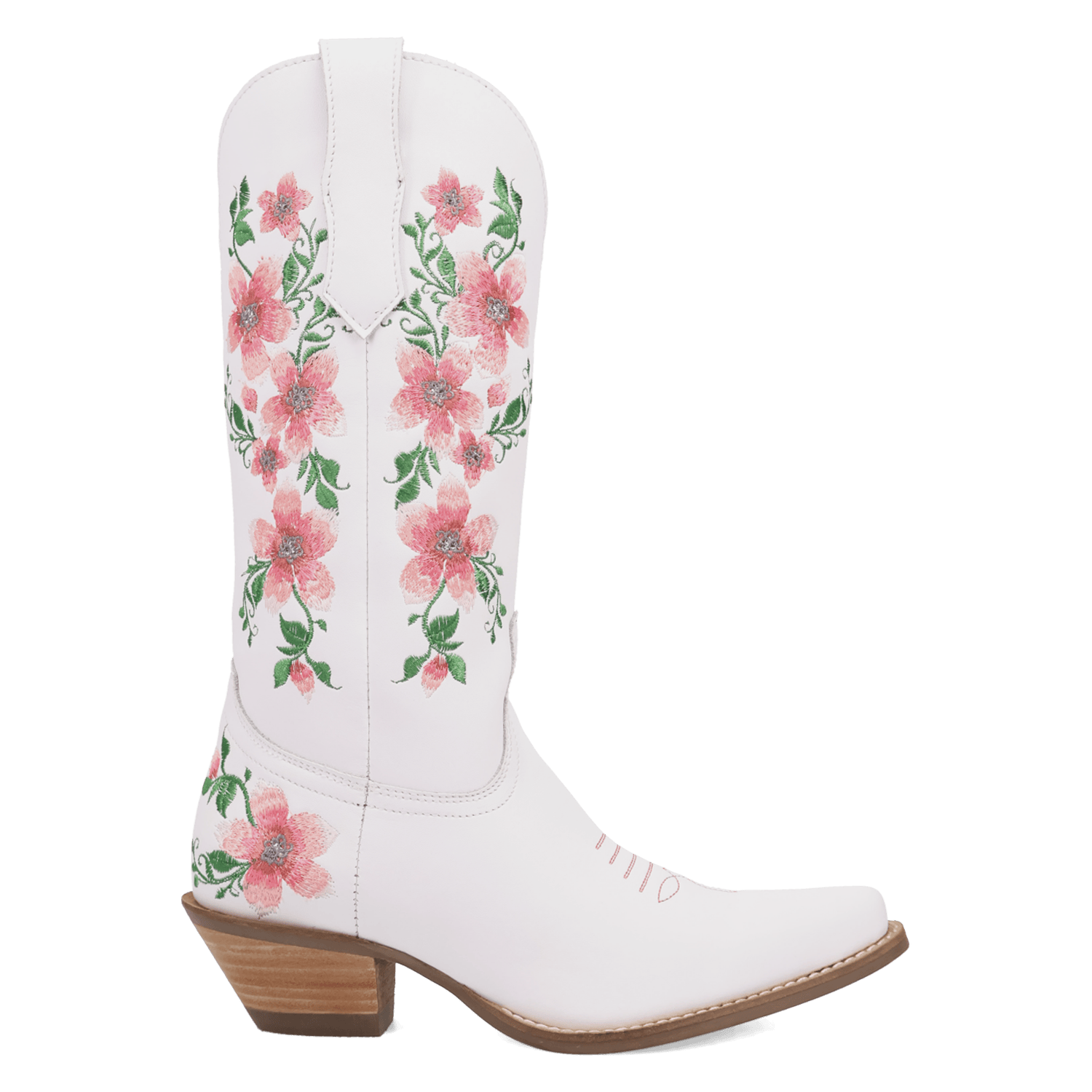 DINGO Boots Dingo Women's White and Pink Floral Posie Western Boots DI2344-PK