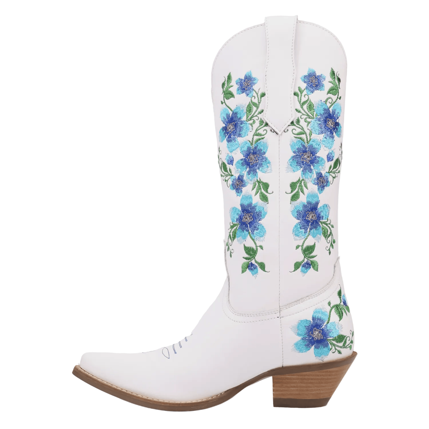DINGO Boots Dingo Women's White & Blue Floral Posie Western Boots DI2344-BL