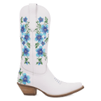 DINGO Boots Dingo Women's White & Blue Floral Posie Western Boots DI2344-BL