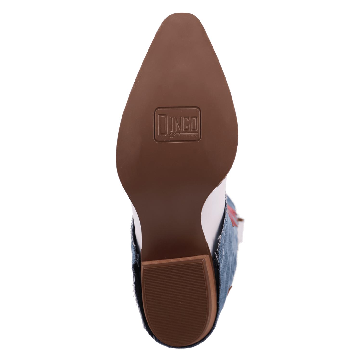 DINGO Boots Dingo Women's White & Denim Glory Days Western Boots DI1776-MU