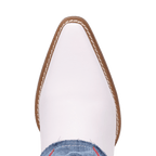DINGO Boots Dingo Women's White & Denim Glory Days Western Boots DI1776-MU