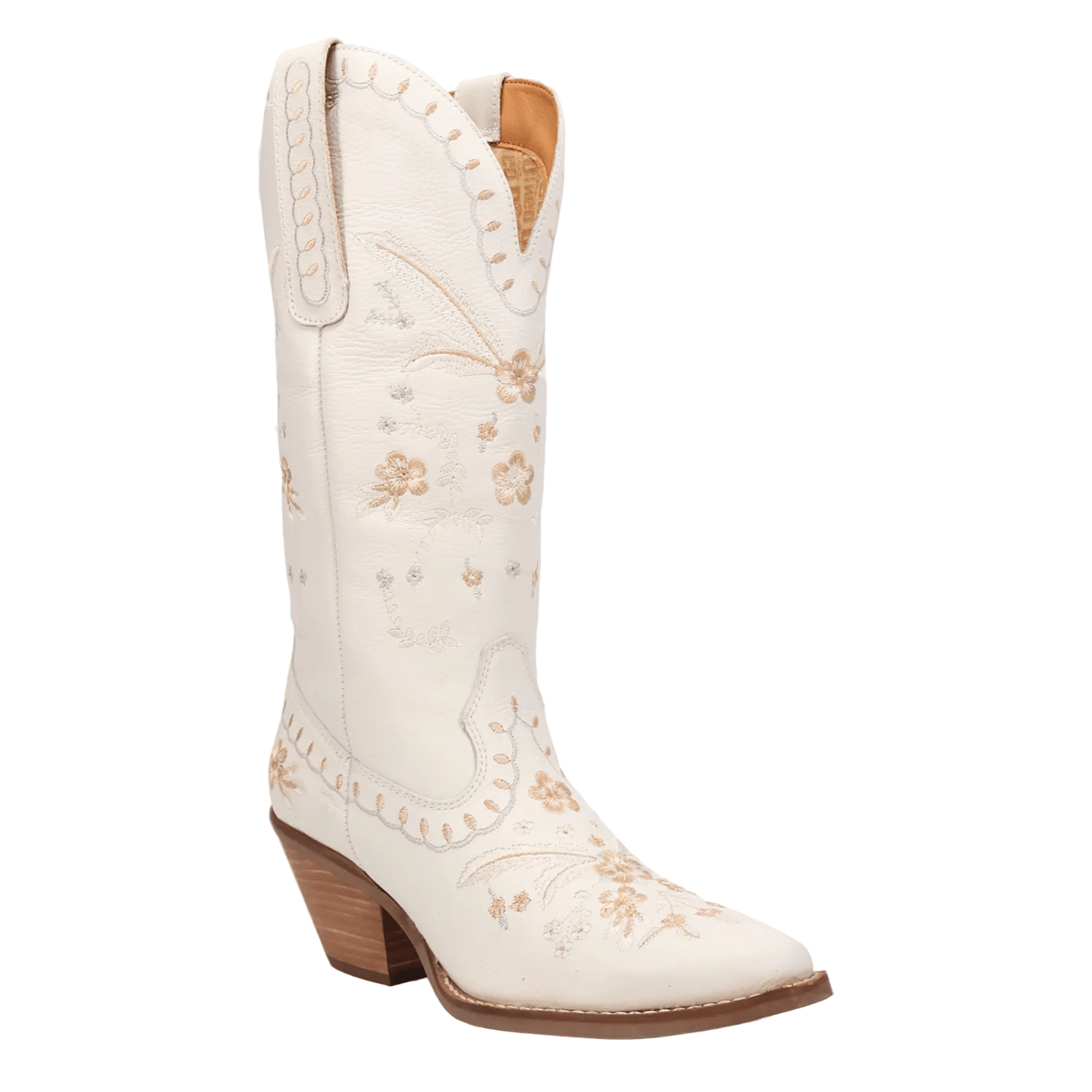 DINGO Boots Dingo Women's White Full Bloom Floral Embroidered Western Boot