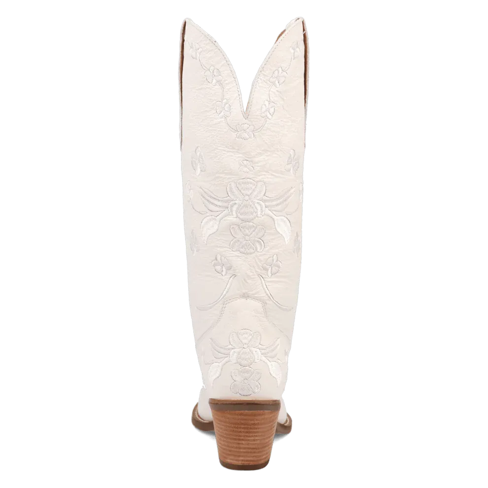 DINGO Boots Dingo Women's White Love Bug Floral Embroidery Western Boot DI2182-WH