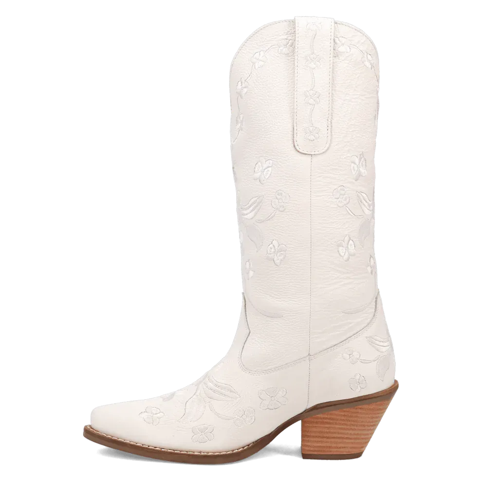 DINGO Boots Dingo Women's White Love Bug Floral Embroidery Western Boot DI2182-WH