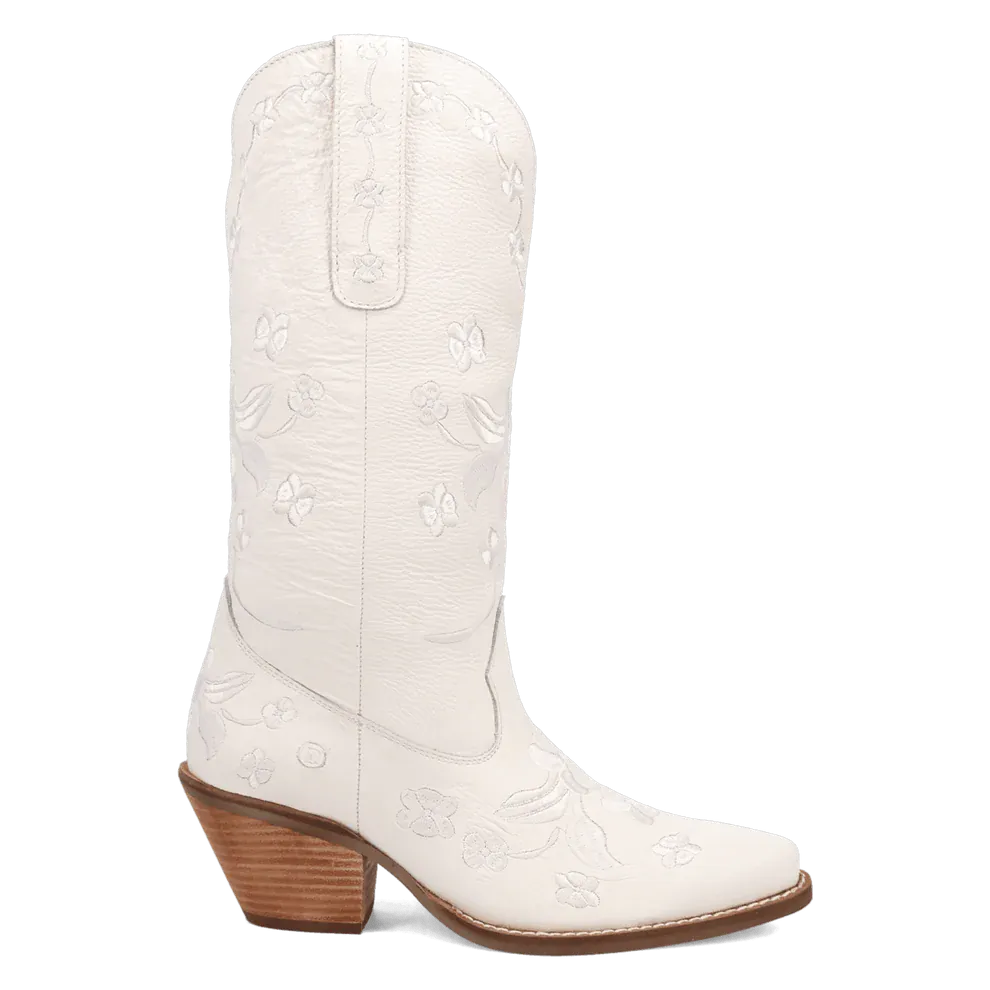 DINGO Boots Dingo Women's White Love Bug Floral Embroidery Western Boot DI2182-WH