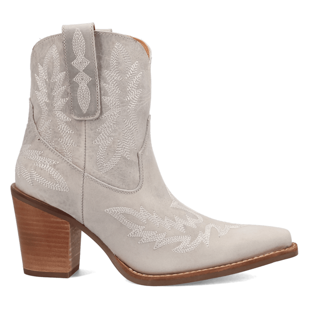 DINGO Boots Dingo Women's White Rocky Top Leather Bootie DI2272-WH