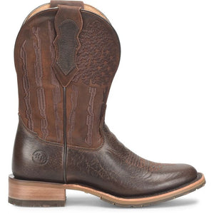 DOUBLE H Boots Double H Men's Beryl Dark Brown Roper Toe Western Boots DH7032