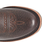 DOUBLE H Boots Double H Men's Beryl Dark Brown Roper Toe Western Boots DH7032