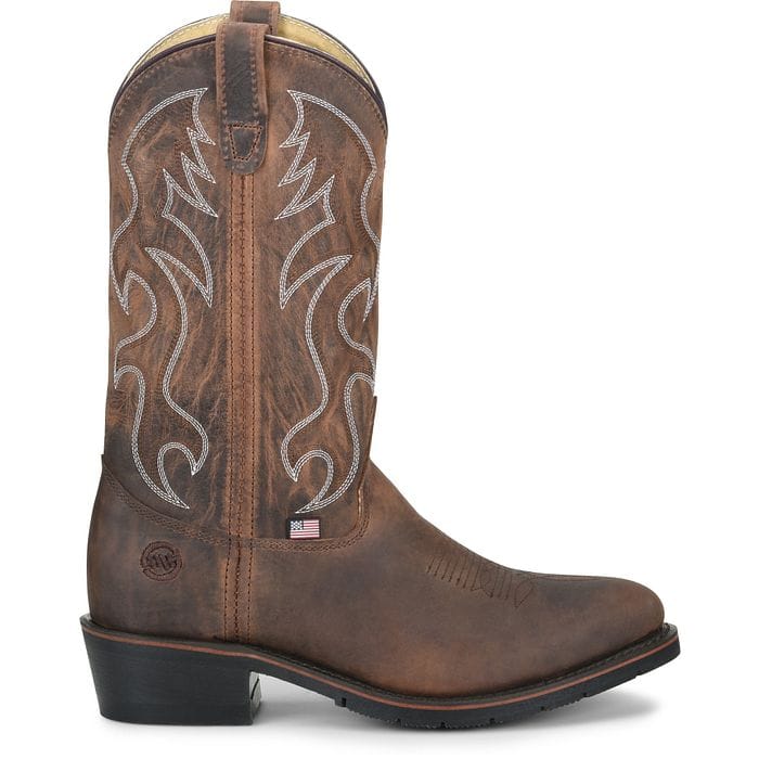 DOUBLE H Boots Double H Men's Brown Robert Steel Toe Western Work Boots 2282