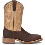 DOUBLE H Boots Double H Men's Brown & Tan Graham Steel Toe Western Work Boots DH5305