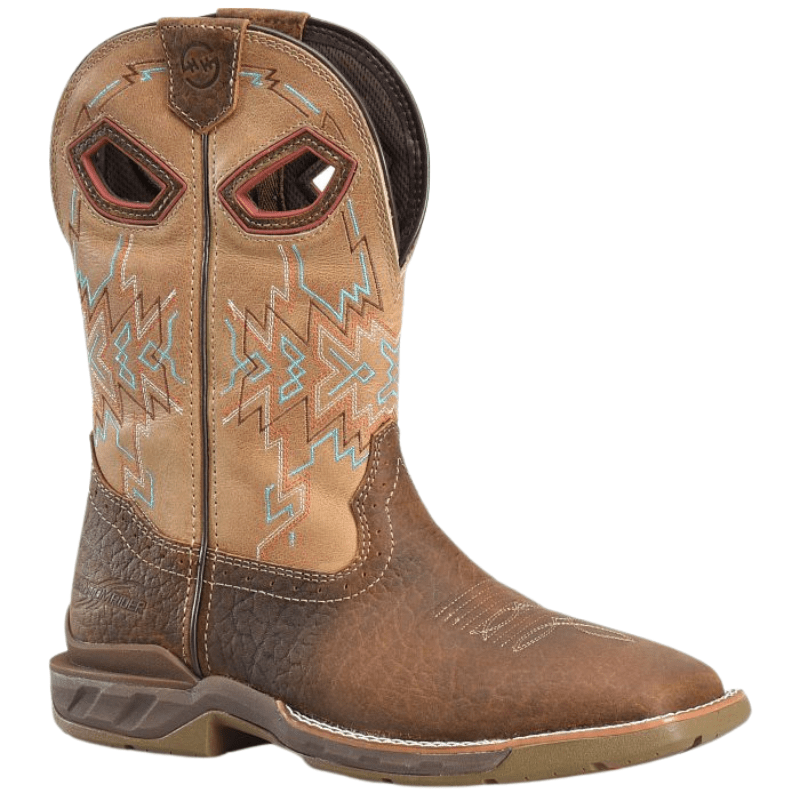 DOUBLE H Boots Double H Men's Clem Phantom Rider Brown Square Toe Roper Boots DH5361